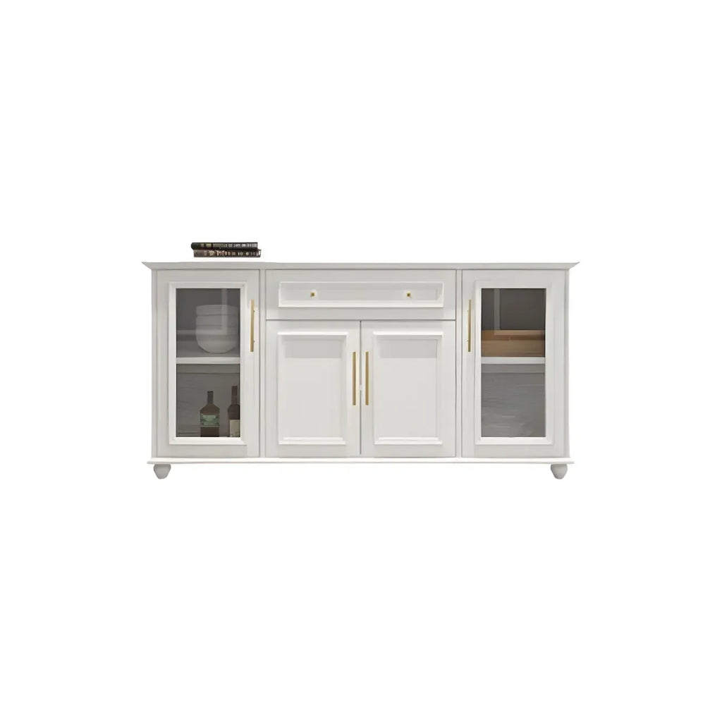 Contemporary Wooden Sideboard with 3 Drawers in White