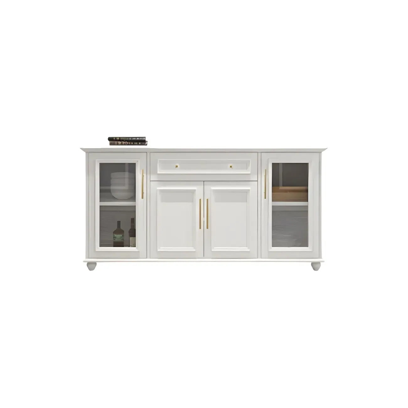 Contemporary Wooden Sideboard with 3 Drawers in White