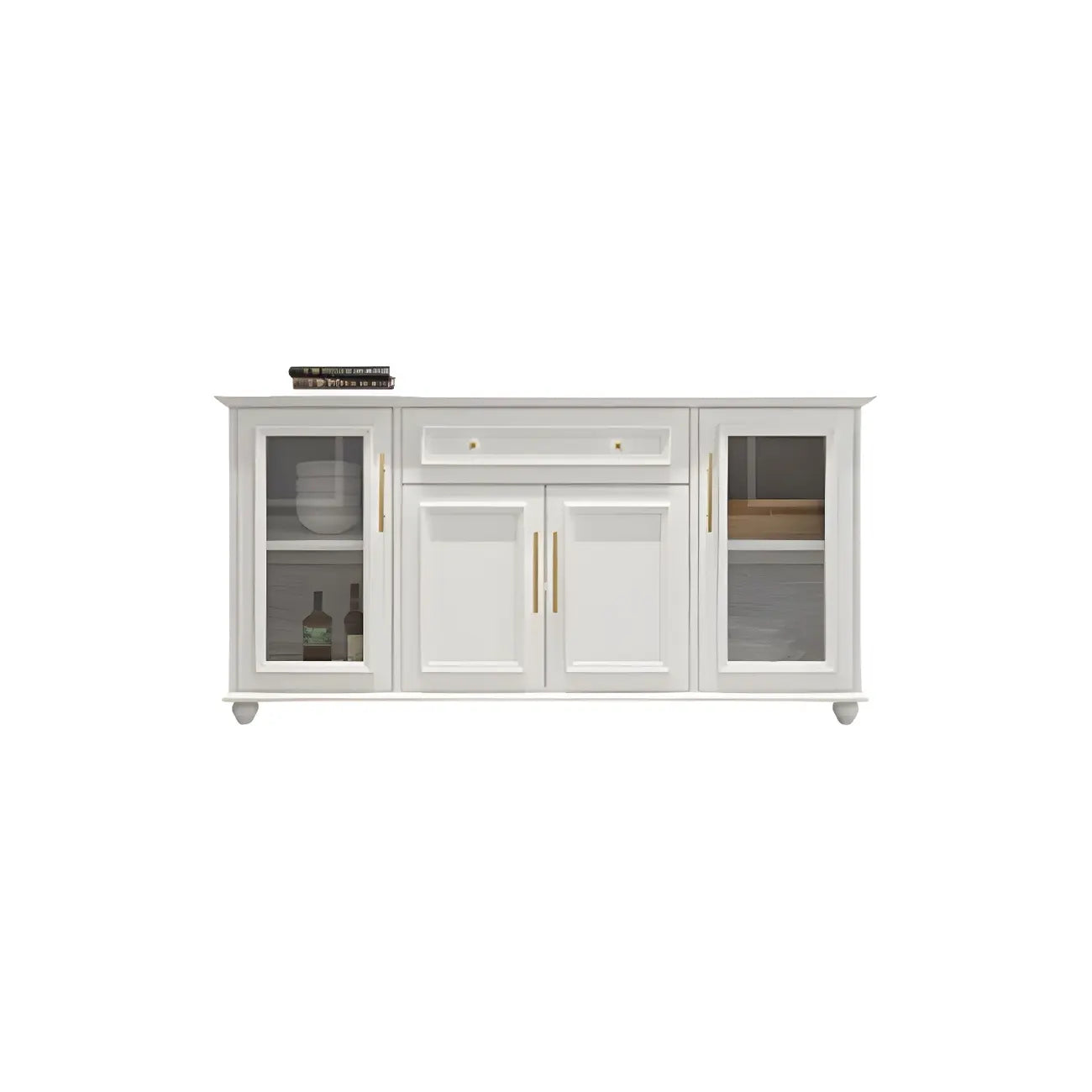 Contemporary Wooden Sideboard with 3 Drawers in White