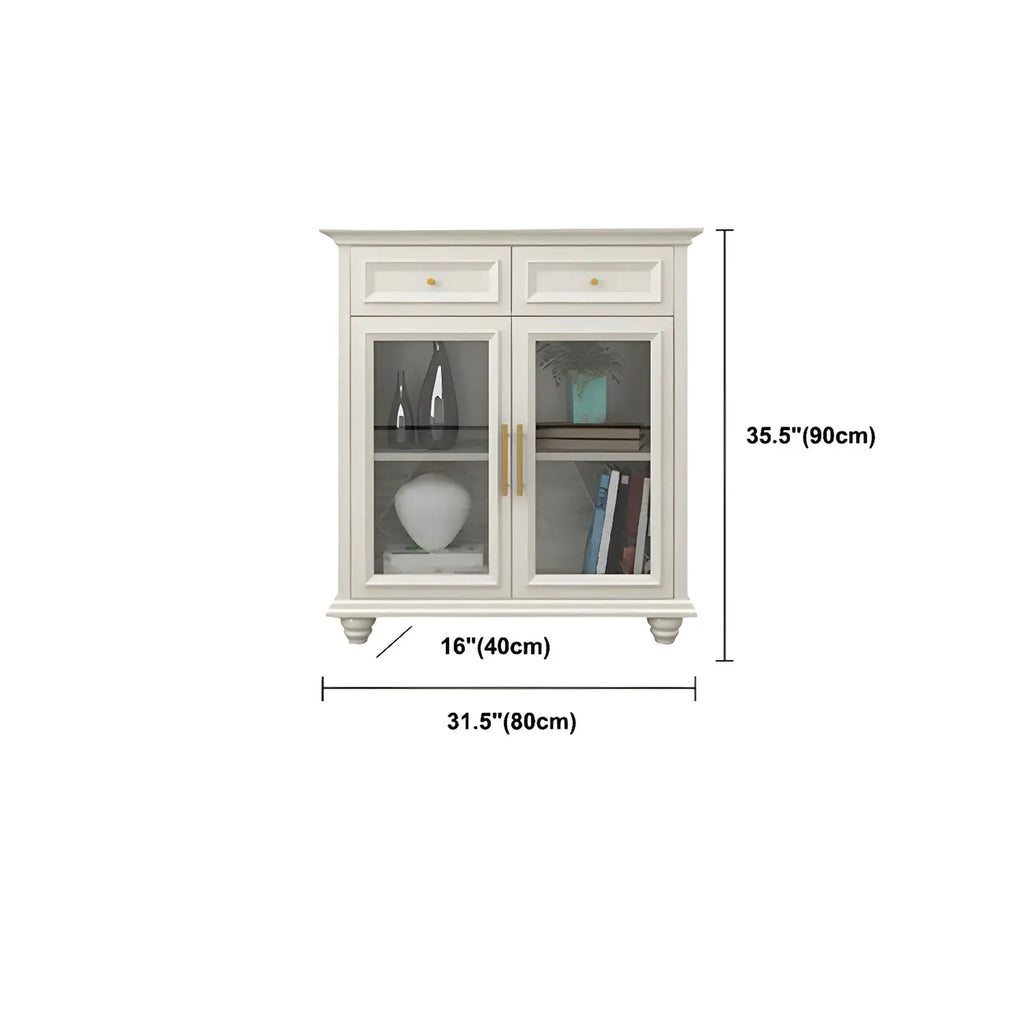 Contemporary Wooden Sideboard with 3 Drawers in White