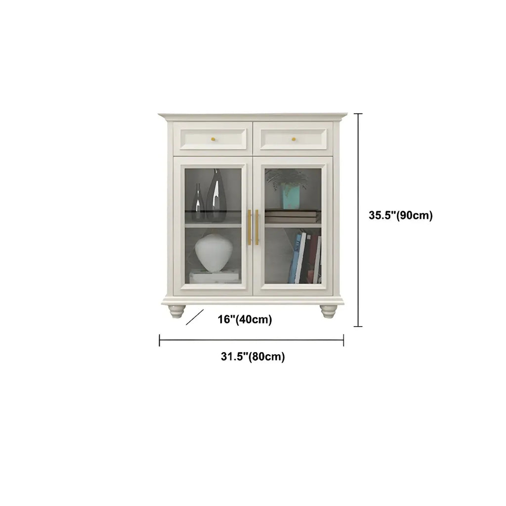 Contemporary Wooden Sideboard with 3 Drawers in White