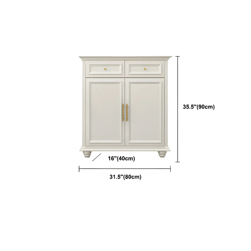 Contemporary Wooden Sideboard with 3 Drawers in White