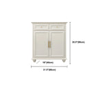 Contemporary Wooden Sideboard with 3 Drawers in White