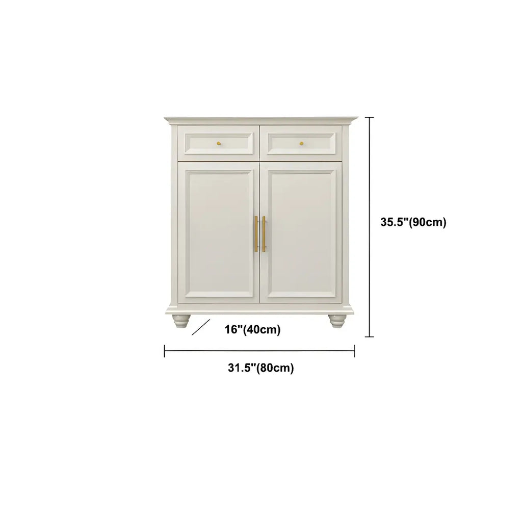 Contemporary Wooden Sideboard with 3 Drawers in White