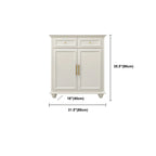 Contemporary Wooden Sideboard with 3 Drawers in White