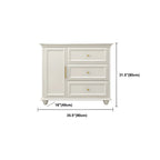 Contemporary Wooden Sideboard with 3 Drawers in White