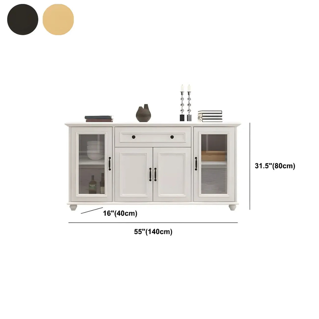 Contemporary Wooden Sideboard with 3 Drawers in White