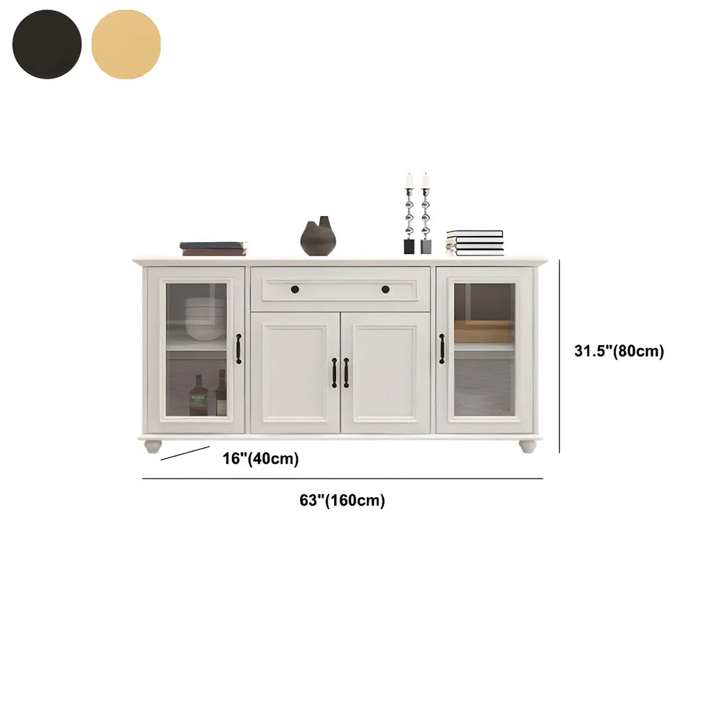 Contemporary Wooden Sideboard with 3 Drawers in White