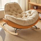 Comfortable Wide Seat Flannel Rocking Chair for Indoor