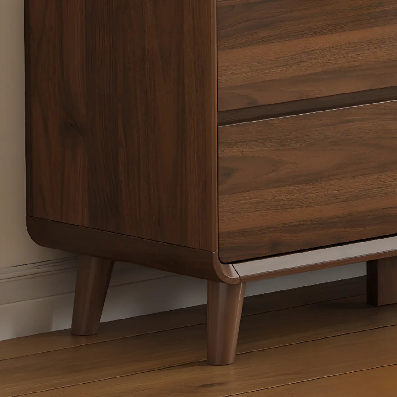3 Tiers Rustic Square Brown Wood Dresser