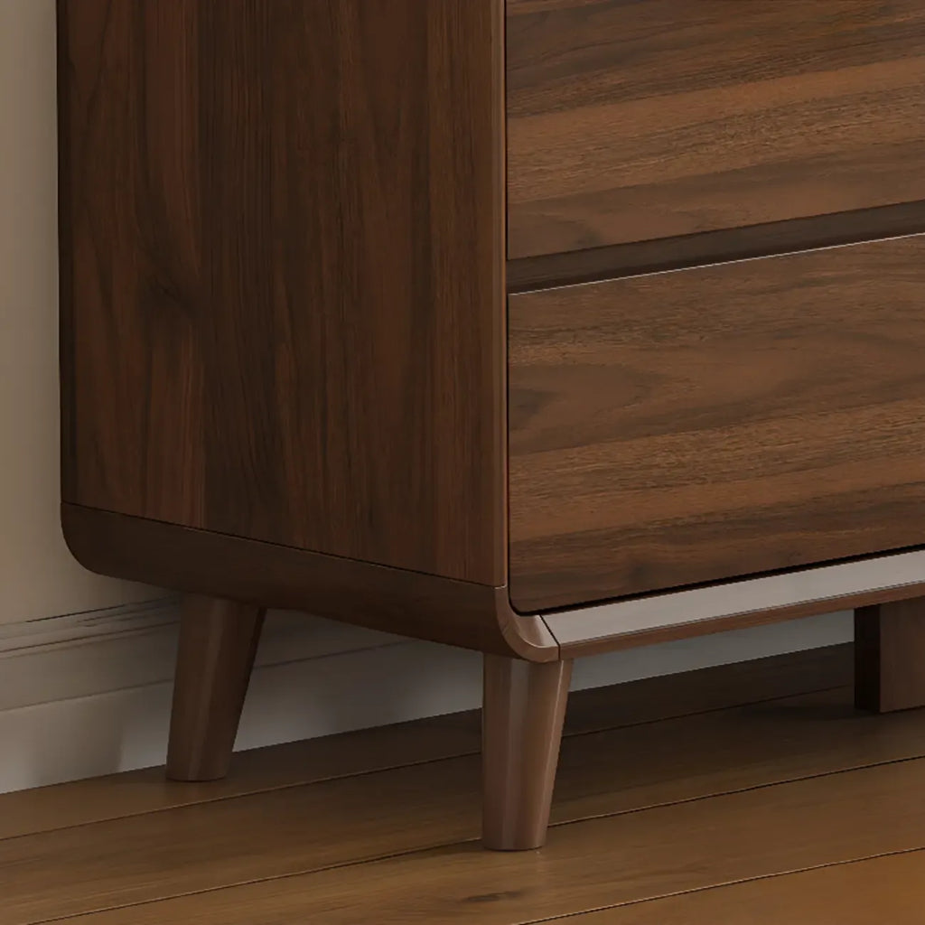 3 Tiers Rustic Square Brown Wood Dresser