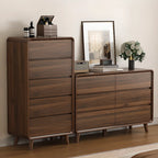 3 Tiers Rustic Square Brown Wood Dresser