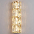 Direct-wired Steel Wall Sconce with Crystal Shade