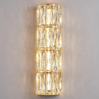 Direct-wired Steel Wall Sconce with Crystal Shade