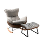 Contemporary Houndstooth Upholstered Rocking Chair for Indoor