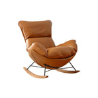 Contemporary Houndstooth Upholstered Rocking Chair for Indoor