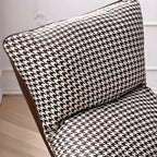 Contemporary Houndstooth Upholstered Rocking Chair for Indoor