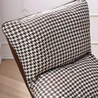 Contemporary Houndstooth Upholstered Rocking Chair for Indoor