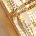 Direct-wired Steel Wall Sconce with Crystal Shade