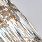 Direct-wired Steel Wall Sconce with Crystal Shade