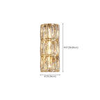 Direct-wired Steel Wall Sconce with Crystal Shade