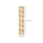 Direct-wired Steel Wall Sconce with Crystal Shade
