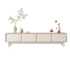 Contemporary Cream Wood Drawers Cable Management TV Stand