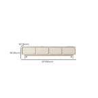 Contemporary Cream Wood Drawers Cable Management TV Stand
