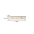 Contemporary Cream Wood Drawers Cable Management TV Stand