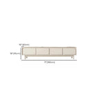 Contemporary Cream Wood Drawers Cable Management TV Stand