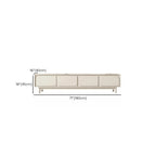 Contemporary Cream Wood Drawers Cable Management TV Stand