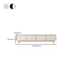 Contemporary Cream Wood Drawers Cable Management TV Stand