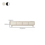 Contemporary Cream Wood Drawers Cable Management TV Stand