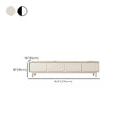 Contemporary Cream Wood Drawers Cable Management TV Stand