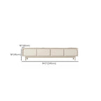 Contemporary Cream Wood Drawers Cable Management TV Stand