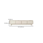 Contemporary Cream Wood Drawers Cable Management TV Stand