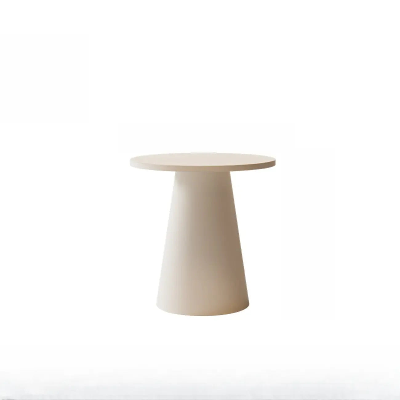 Minimalist Round White Wood End Table for Living Room