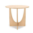 Stylish Round Black Wood End Table for Living Room