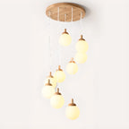 Milk Glass Cluster Pendant Light With Adjustable Length
