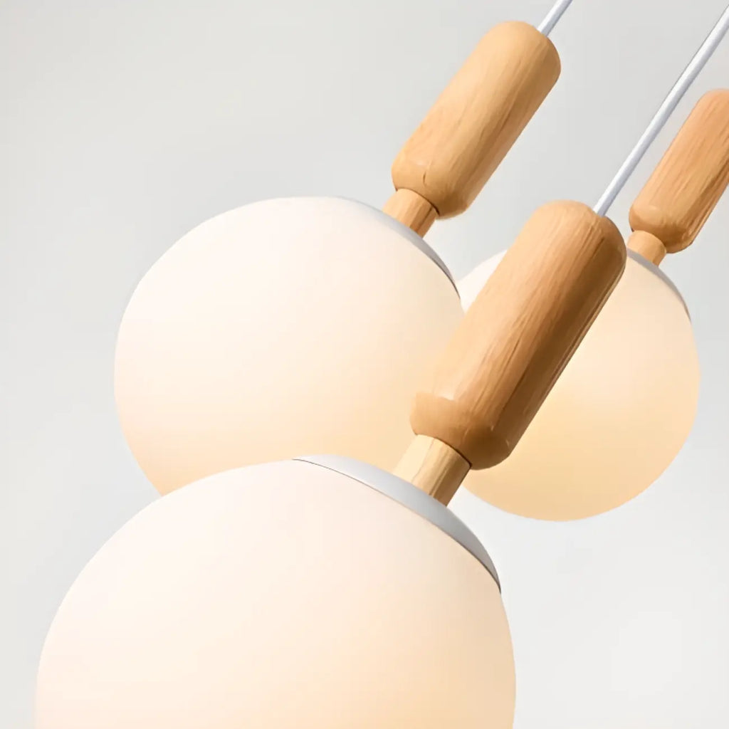 Milk Glass Cluster Pendant Light With Adjustable Length