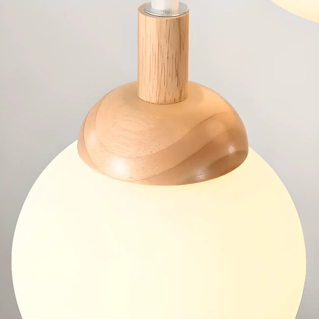 Milk Glass Cluster Pendant Light With Adjustable Length