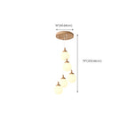 Milk Glass Cluster Pendant Light With Adjustable Length