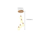 Milk Glass Cluster Pendant Light With Adjustable Length