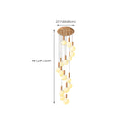 Milk Glass Cluster Pendant Light With Adjustable Length
