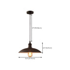Industrial Adjustable Black Round Pendant light