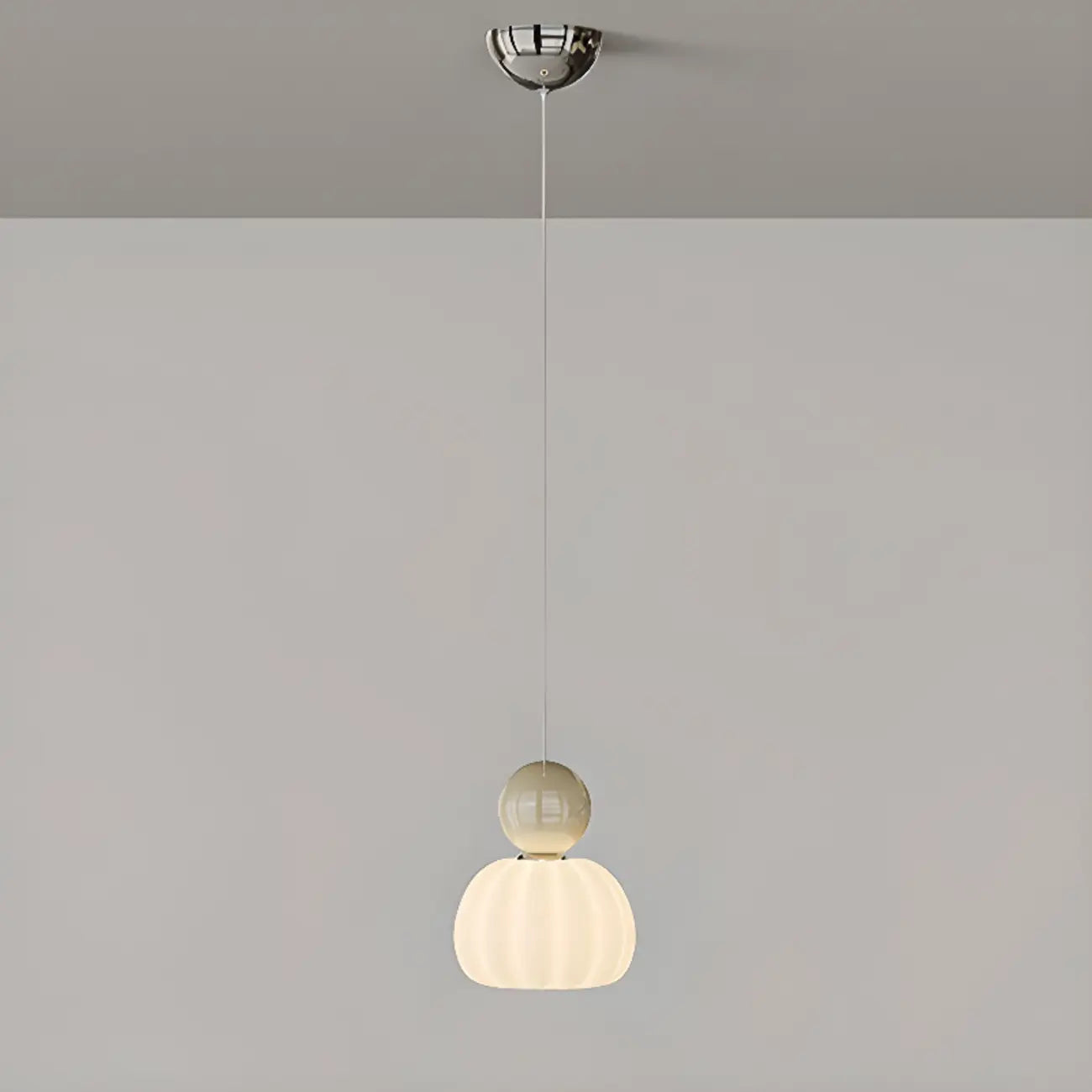 Cream Enclosure Pendant Light in Mini Size for Bedroom
