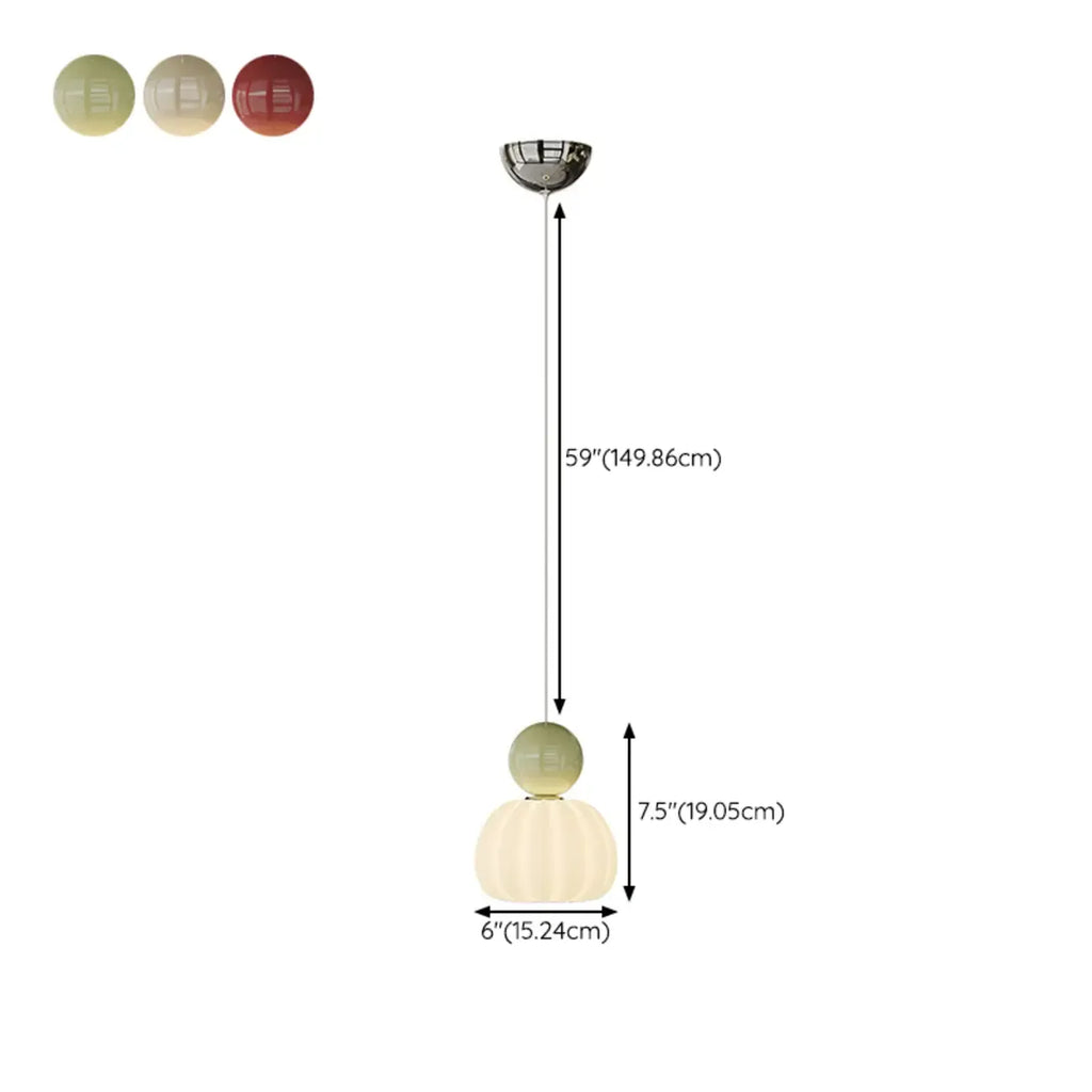 Cream Enclosure Pendant Light in Mini Size for Bedroom