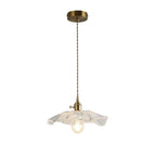Elegant Clear Floral Glass Pendant Light