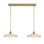 Elegant Clear Floral Glass Pendant Light
