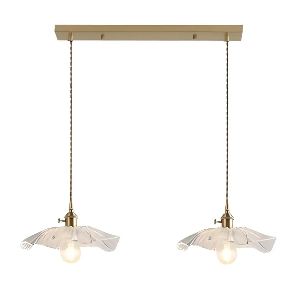 Elegant Clear Floral Glass Pendant Light